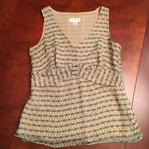 Ann Taylor LOFT v-neck sleeveless blouse